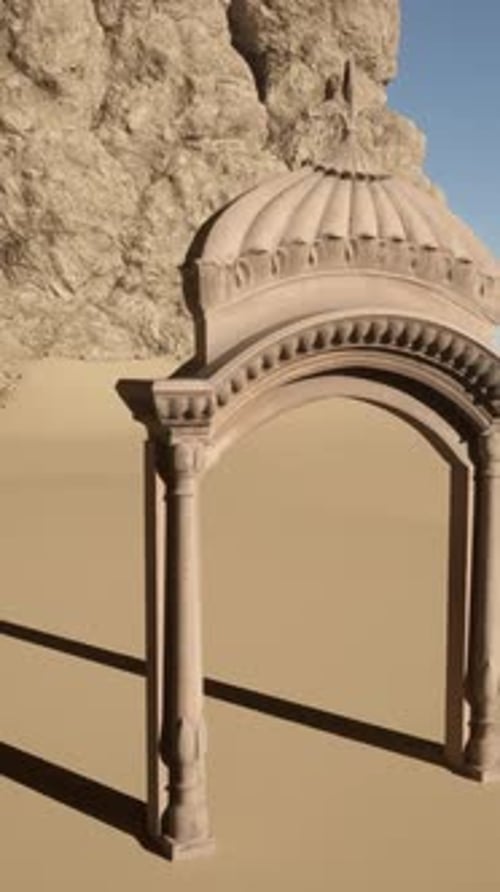 A Stone Arch in the Middle of a Desert