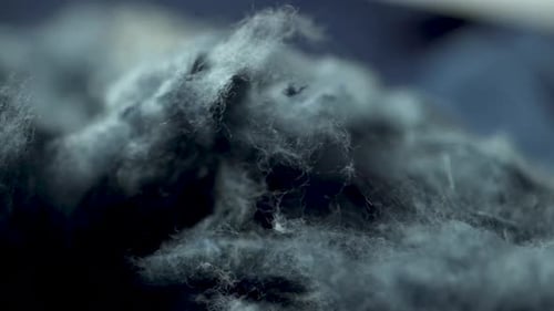 Abstract Macro Close Up of Dark Gray Textile