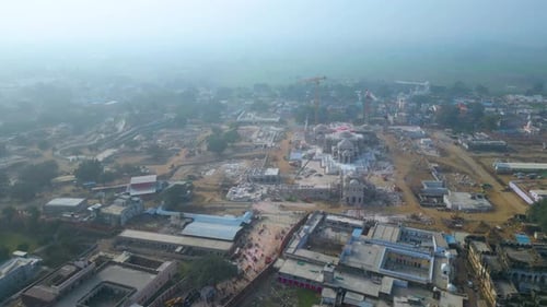 Ayodhya Drone view Shri Ram Mandir, Shri Hanuman Garhi Mandir, Lata Mangeshkar Chowk and Ram ki Paid