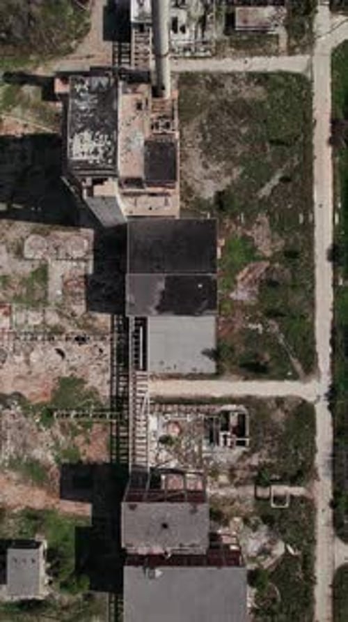 Industrial Ruins Aerial View