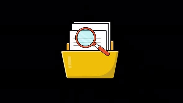 Animated Document Search in Flat Design, Backgrounds Motion Graphics ft ...