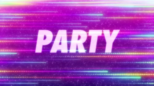 Party Word With Colourful Background