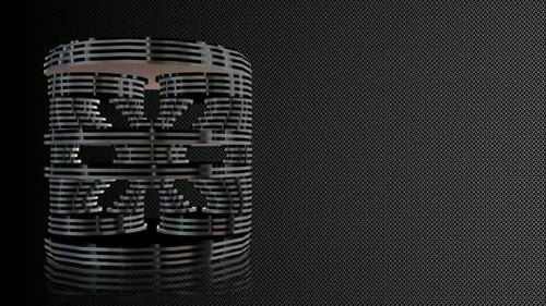 Geometric Abstract Metallic Structure Build Up Animation