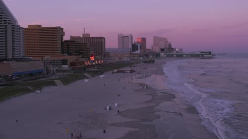 Atlantic City Sunset Aerial View