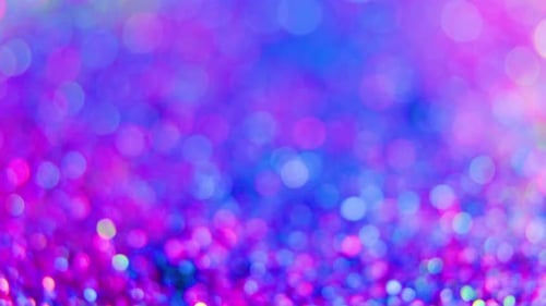 Luxuriöser Loop-Hintergrund in abstrakter Farbsymphonie mit schönem Bokeh und selektivem Fokus