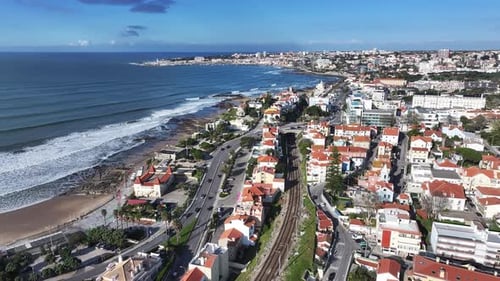 Cascais Skyline At Cascais In District Of Lisbon Portugal.