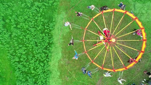 Carnival Merry Go Round Aerial Top View
