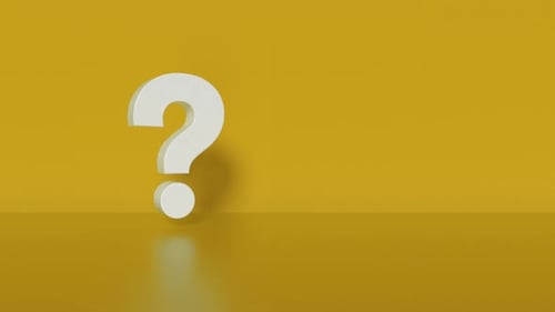 Modern 3D Question Mark Drop Animation