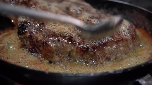 Juicy Ribeye Steak Basted in Butter