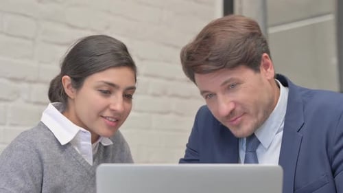Close up of Business People Talking During Video Chat