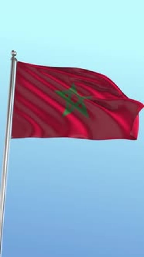 Flagge Marokkos, vertikal
