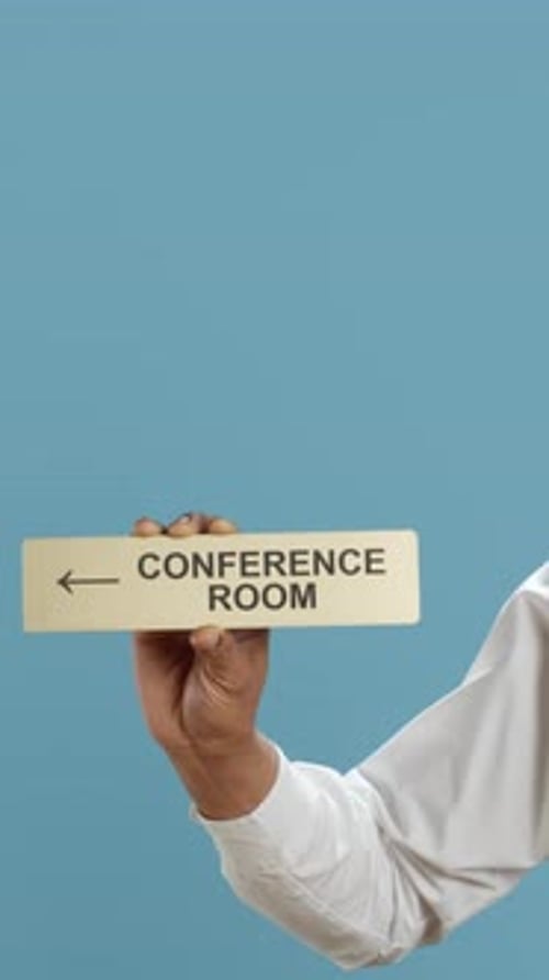 Vertical Video Hotel Concierge Using a Wall Indicator to Guide Clients to the Conference Room