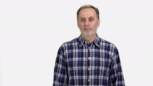 Man Expresses No With Crossed Arms Gesture