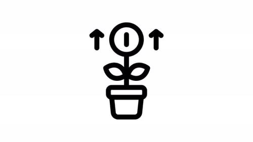 growth line icon animation