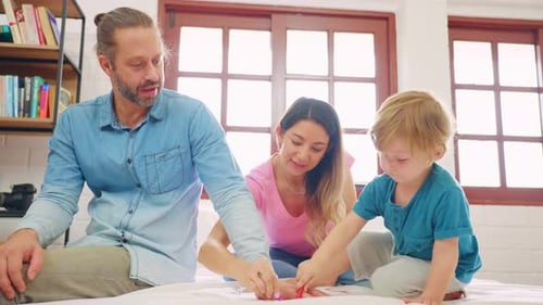 Loving Family Enjoying Home Activities Together