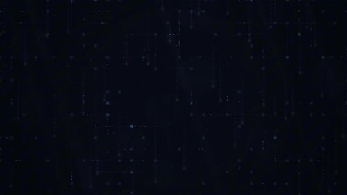 Abstract blue digital data grid technology motion background