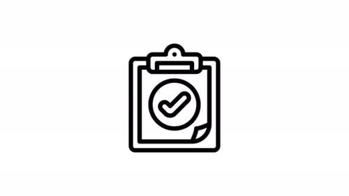 task completed line icon animation