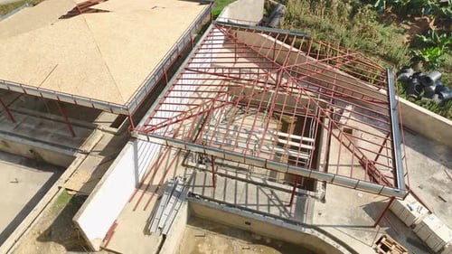 Aerial View Blueprint to Reality The Evolution of Home Building