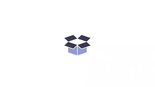 Minimalist Flat Design Box Icon Animation
