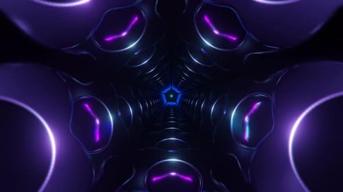 Multicolored Hypnotic and Flashing Scifi Visuals in a Seamless VJ Loop