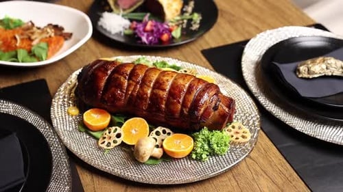 Roasted Meat with Citrus and Herbs