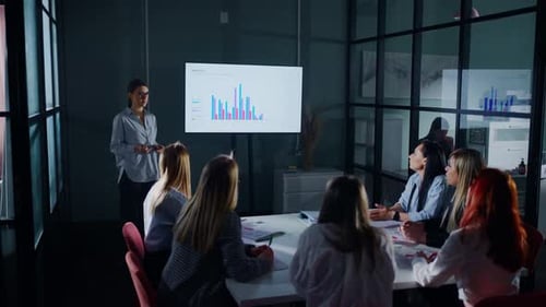 Business Team Meeting Presentation in Office