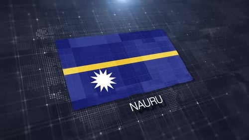 Flagge von Nauru wird angezeigt