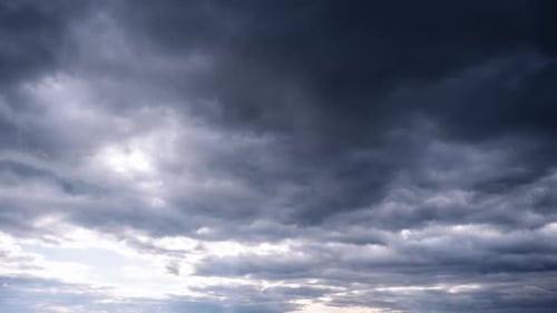 Rain Clouds Move in the Sky Timelapse
