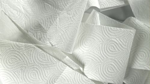 Close Up of White Paper Towel Texture