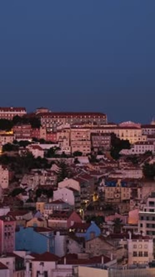 View of Lisbon From Miradouro De Sao Pedro De Alcantara Viewpoint Lisbon Portugal