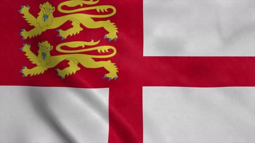 Dunkle Flagge, winkend im Wind, realistischer Hintergrund