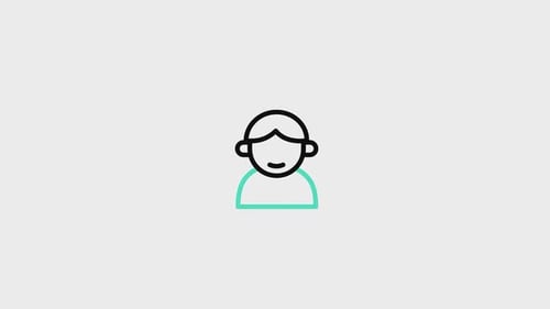 Modern Flat Design Morphing Line Icons Animation