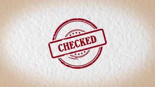 Hand Stamping Checked Rubber Stamp Reveal Animation