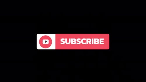 Youtube Subscribe Button On Alpha Channel 4K