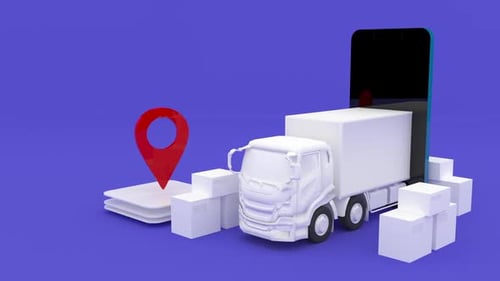 Animated Delivery Logistics with Mobile Tracking Application