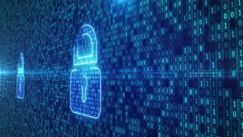 Artificial Intelligence Network Security Concept And Password Lock