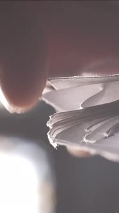 Closeup Shot of a Businessman Working with Documents in an Office