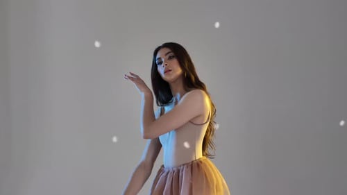 The Ballerina Woman Gently Dances