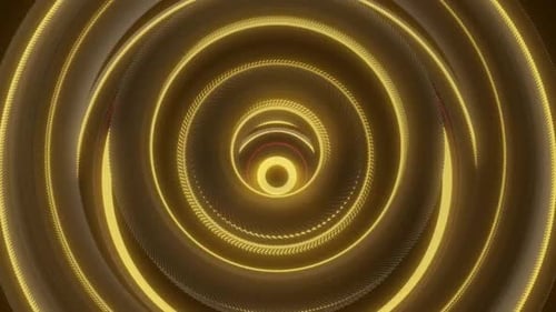 Yellow neon tunnel loop