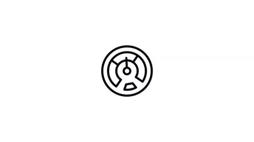 Clean Minimalist Target Icon Line Drawing Animation