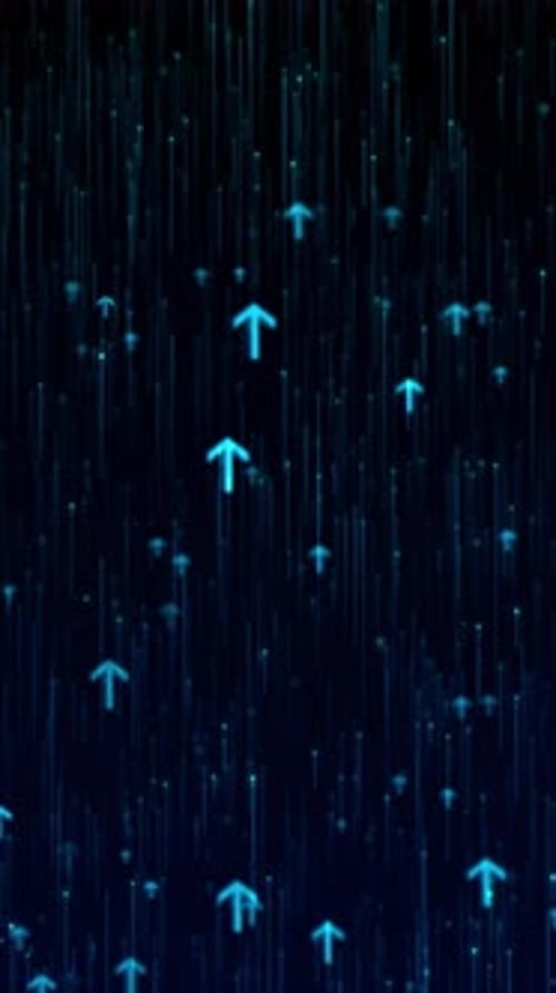 Futuristic Digital Blue particles, ocean wave An elegant deep abstract stage Wave Technology Backgro