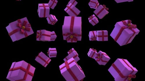 Gift Boxes Alpha Channel 01