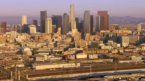 Los Angeles, California, Usa - March 22, 2012: Aerial of Downtown