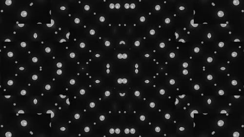 Patrón abstracto dinámico de luces brillantes y esferas en movimiento