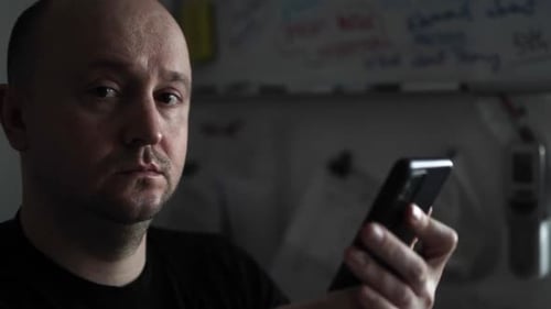 Creative Journaling: Man Working from Home Office