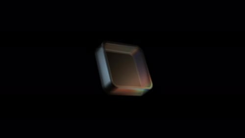 Abstract 3D Cube Reveal Animation with Light Refractions