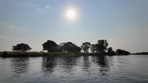 Botswana Skyline At Chobe National Park In Kasane Botswana. African Animals Landscape. Wildlife Scen