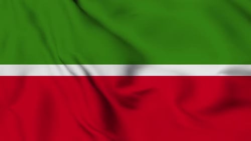 Waving Green White Red Striped Flag Seamless Loop