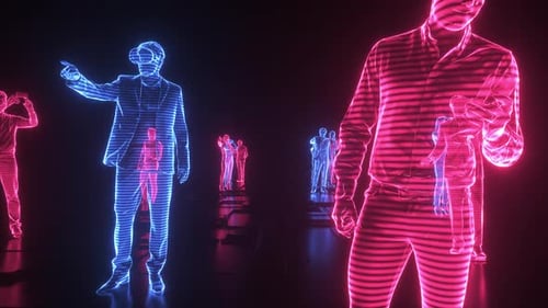 Hud Metaverse Characters Futuristic Background