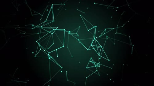 Abstract futuristic background with plexus of lines, dots and triangles, digital technology